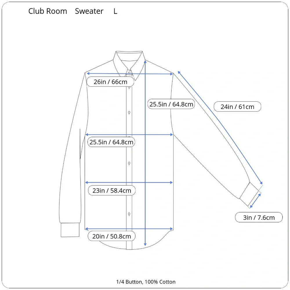 VTG Club Room 1/4 Button Sweater 100% Cotton Large - Picture 7 of 7